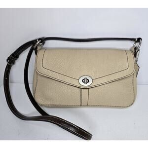 Coach Chelsea Crossbody Beige Pebbled Leather Bag F10888